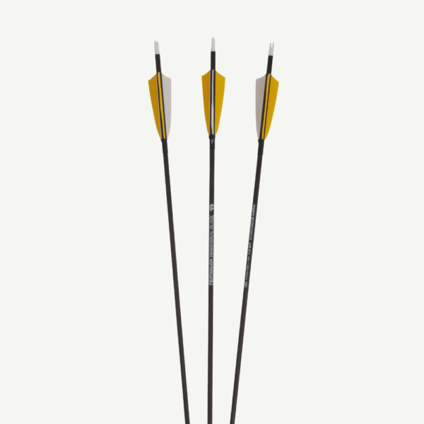 Penthalon Carbon Arrows 40820 Slim Line Black Natural Feathers - Image 3