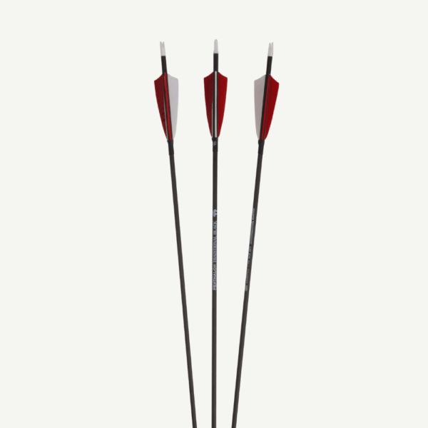 Penthalon Carbon Arrows 40820 Slim Line Black Natural Feathers - Image 4